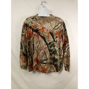 Outfitters Ridge Men's Brown Green Camo Shirt Size XL